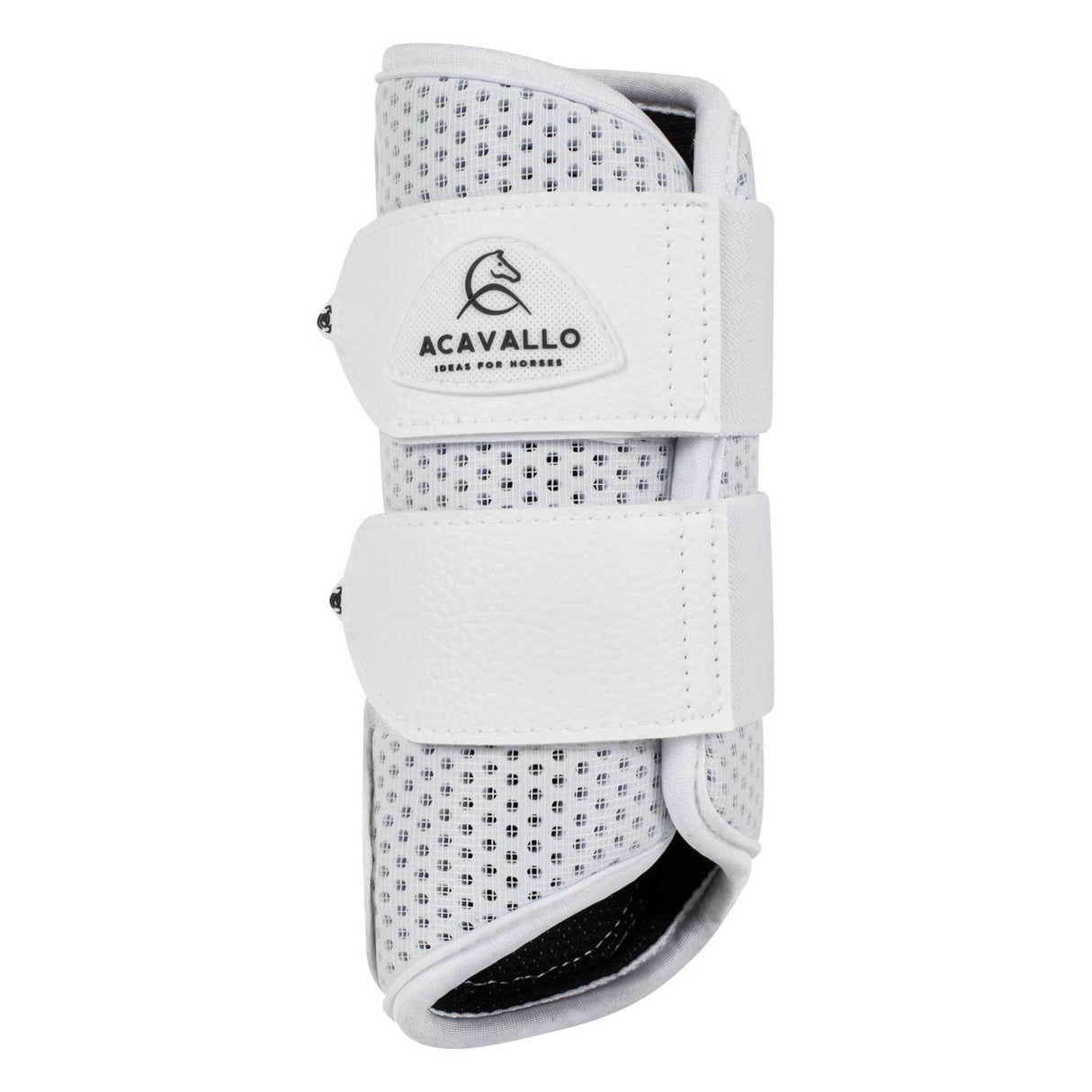 Acavallo Front Brushing Boots Perforated Neoprene #colour_white