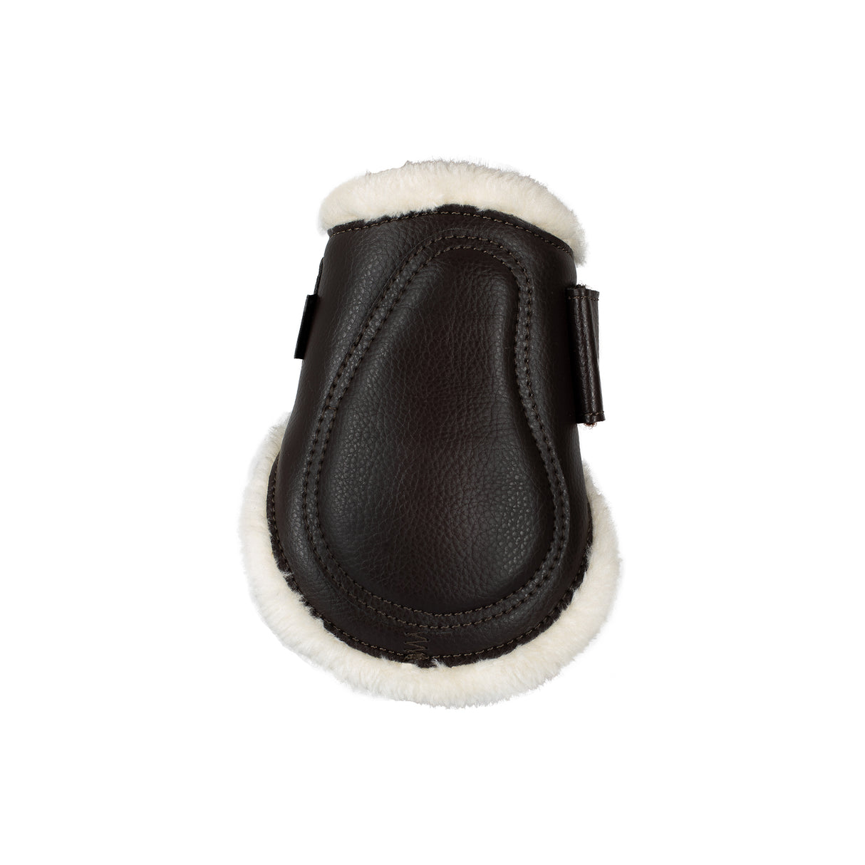 Acavallo Jumping Fetlock Boots Faux Sheepskin & Hook-And-Loop Closure #colour_brown