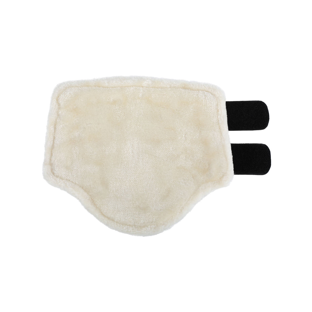 Acavallo Front Brushing Boots Faux Sheepskin & Hook-And-Loop Closure #colour_black