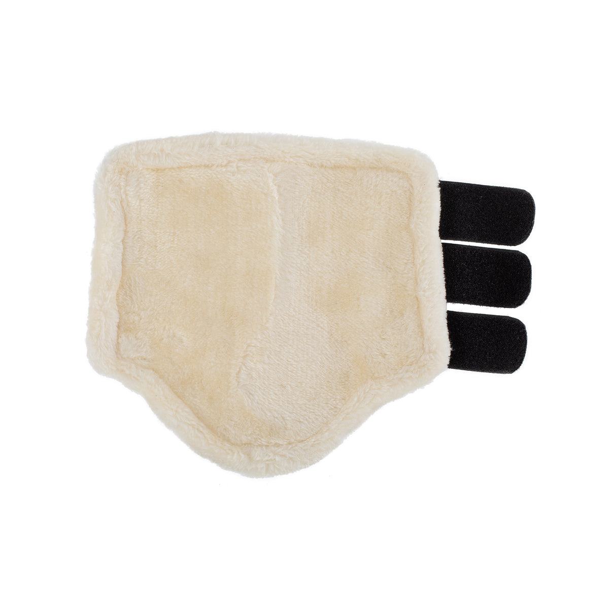 Acavallo Hind Brushing Boots Faux Sheepskin & Triple Hook-And-Loop Closure #colour_black