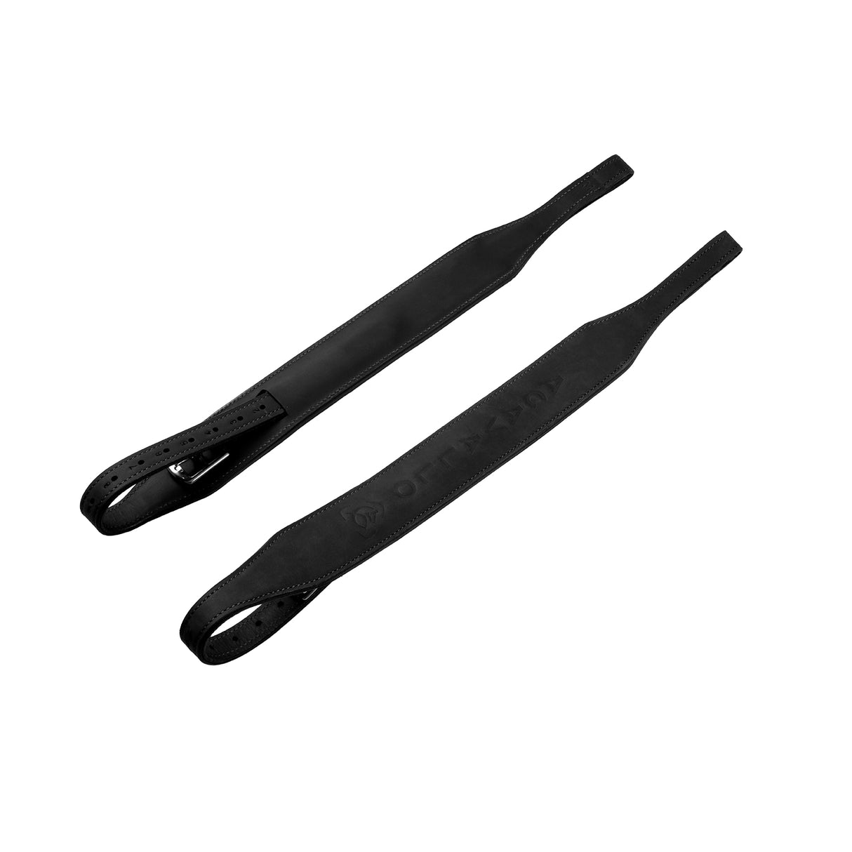 Acavallo Mono Stirrup Leathers #colour_black