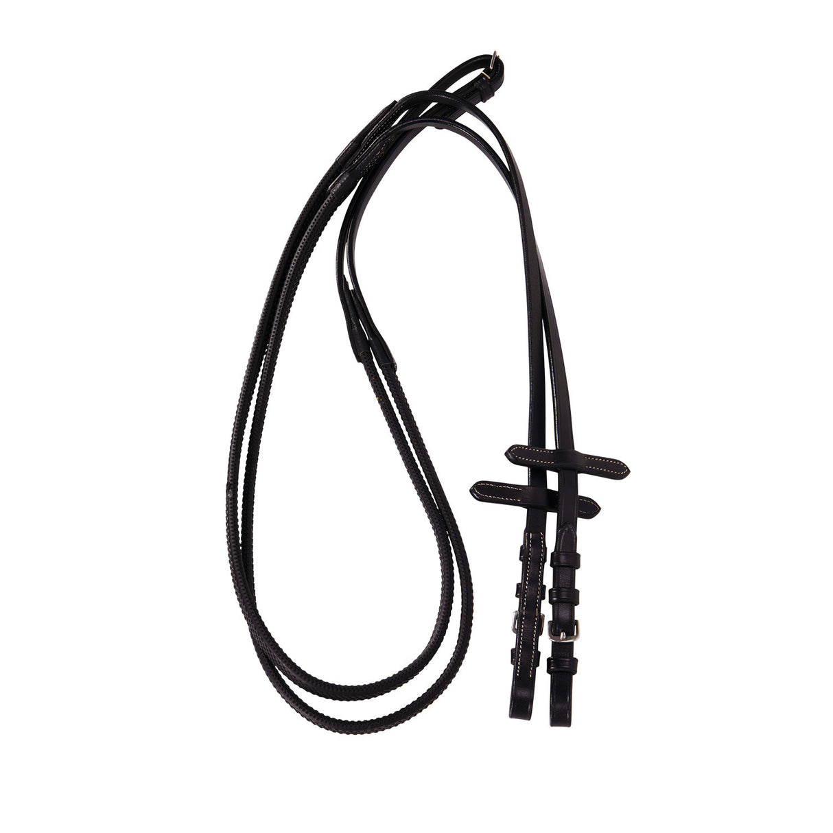 Equestro Leather English Bridle With Embroideries #colour_brown