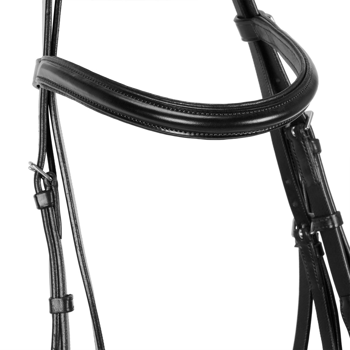 Equestro English Leather Bridle With Rubber Reins
