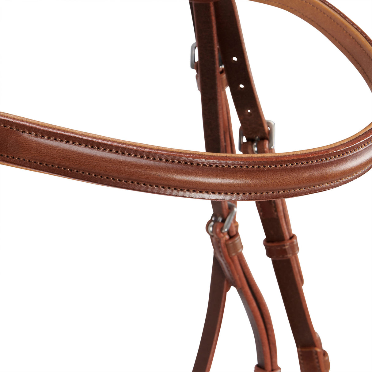 Equestro English Leather Bridle With Rubber Reins