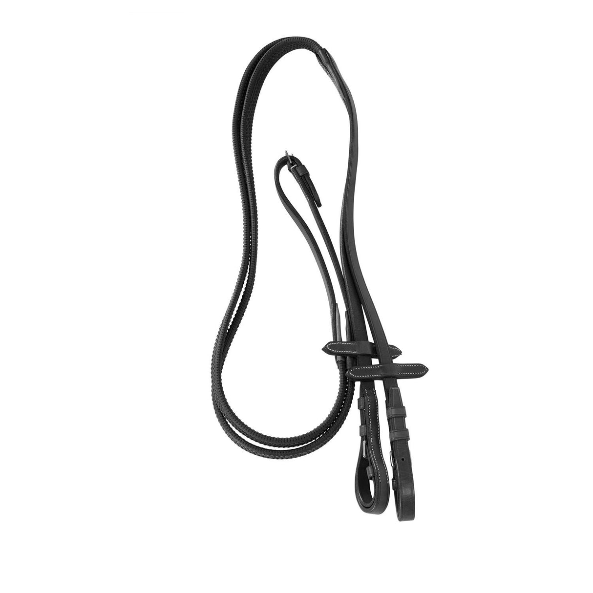 Equestro Bridle With Mexican Noseband And Synthetic Sheepskin #colour_black