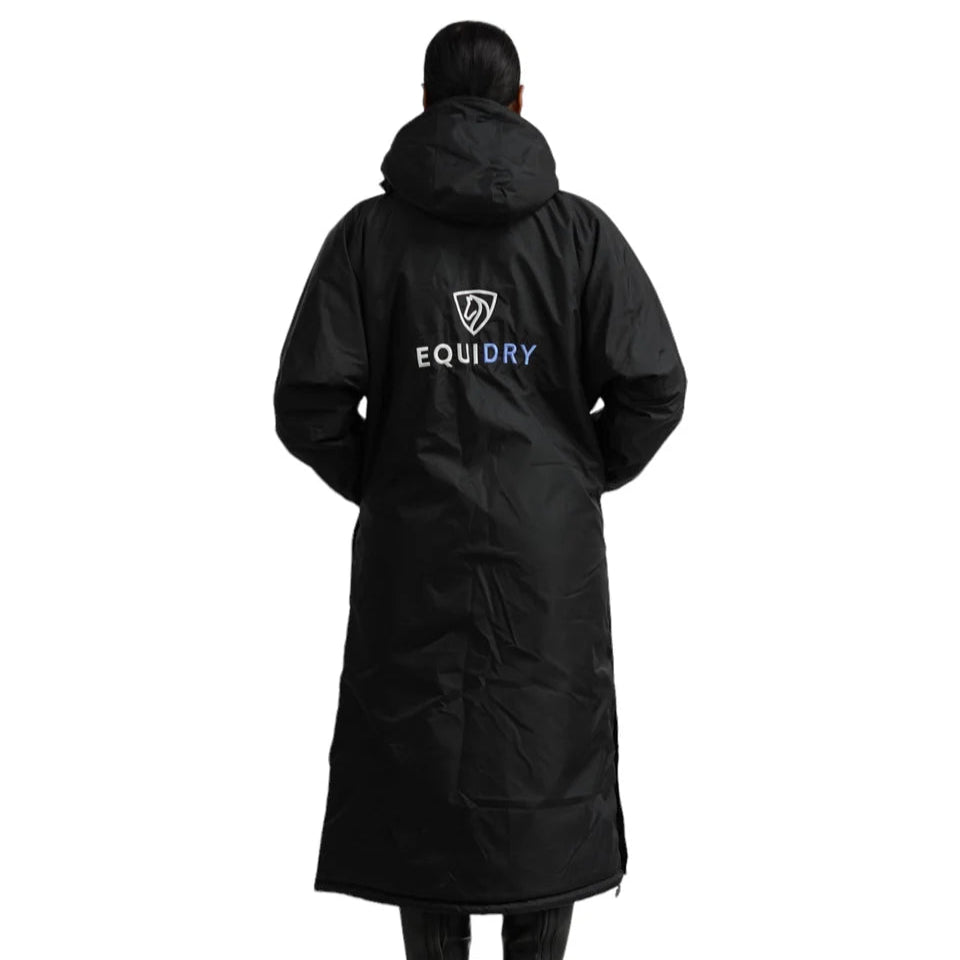 EQUIDRY Women's Thick Fleece Evolution Fixed Hood #colour_black-lilac