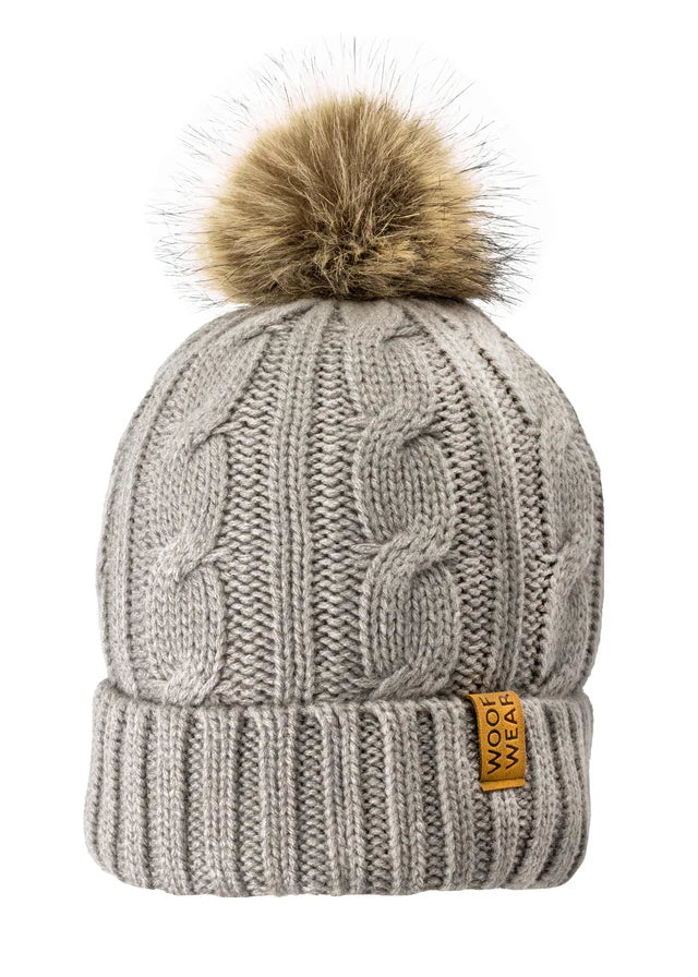 Woof Wear Cable Beanie #colour_stone
