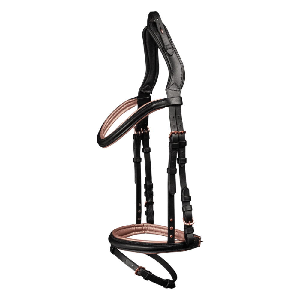 Waldhausen Icelandic Bridle Rose #colour_black-rose-gold