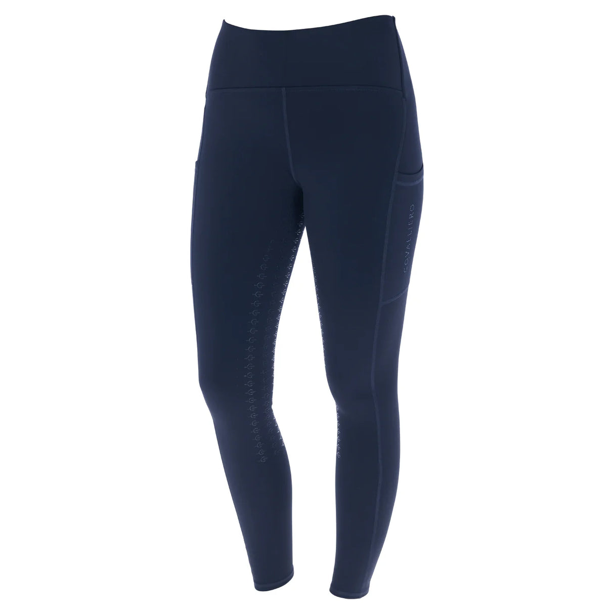 Covalliero Children's Full Grip Riding Tights #colour_dark-navy