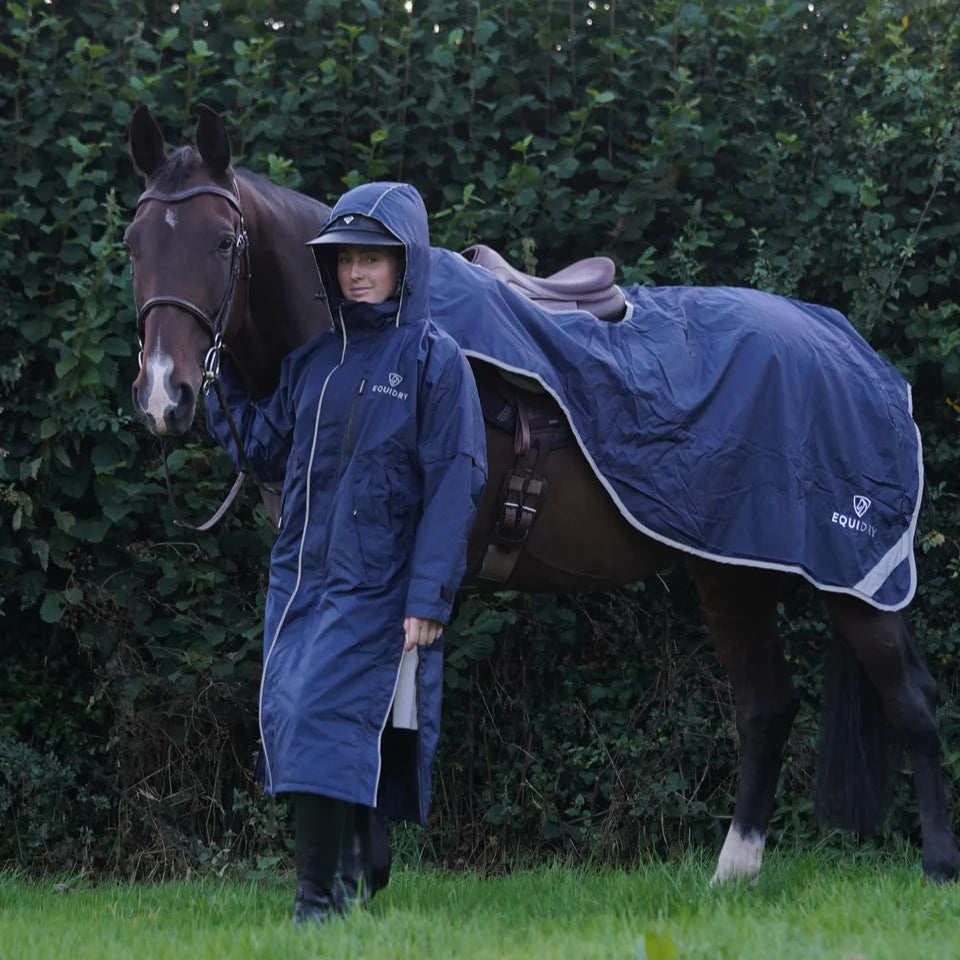 EQUIDRY Women's Thin Fleece Reflective Evolution #colour_navy