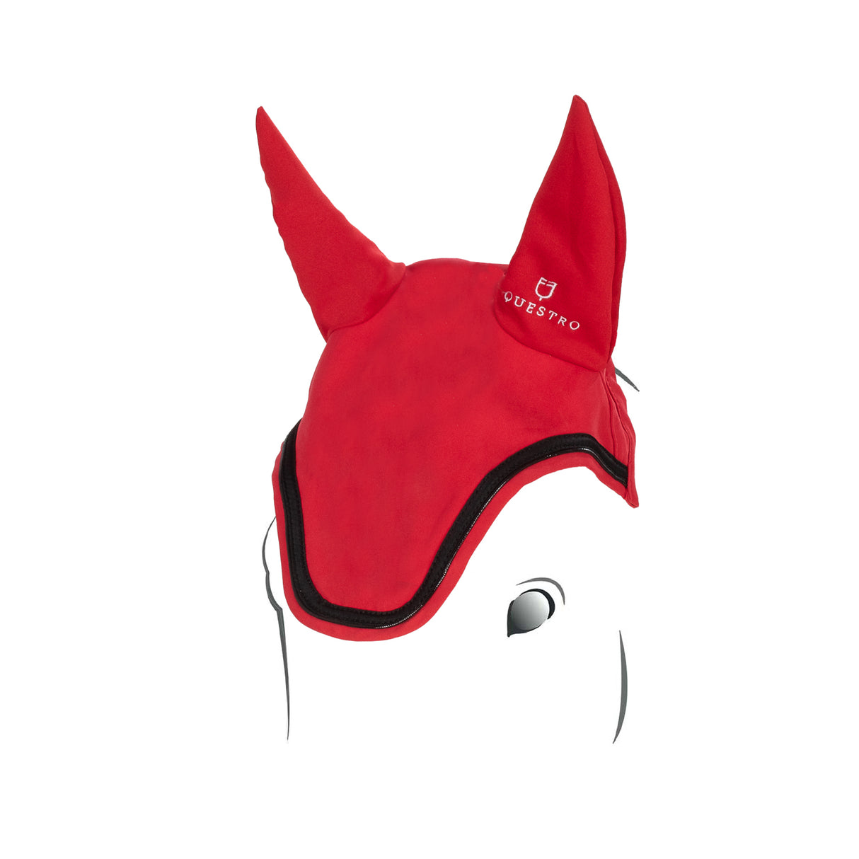 Equestro Fly Veil In Stretch Technical Fabric With Logo #colour_red