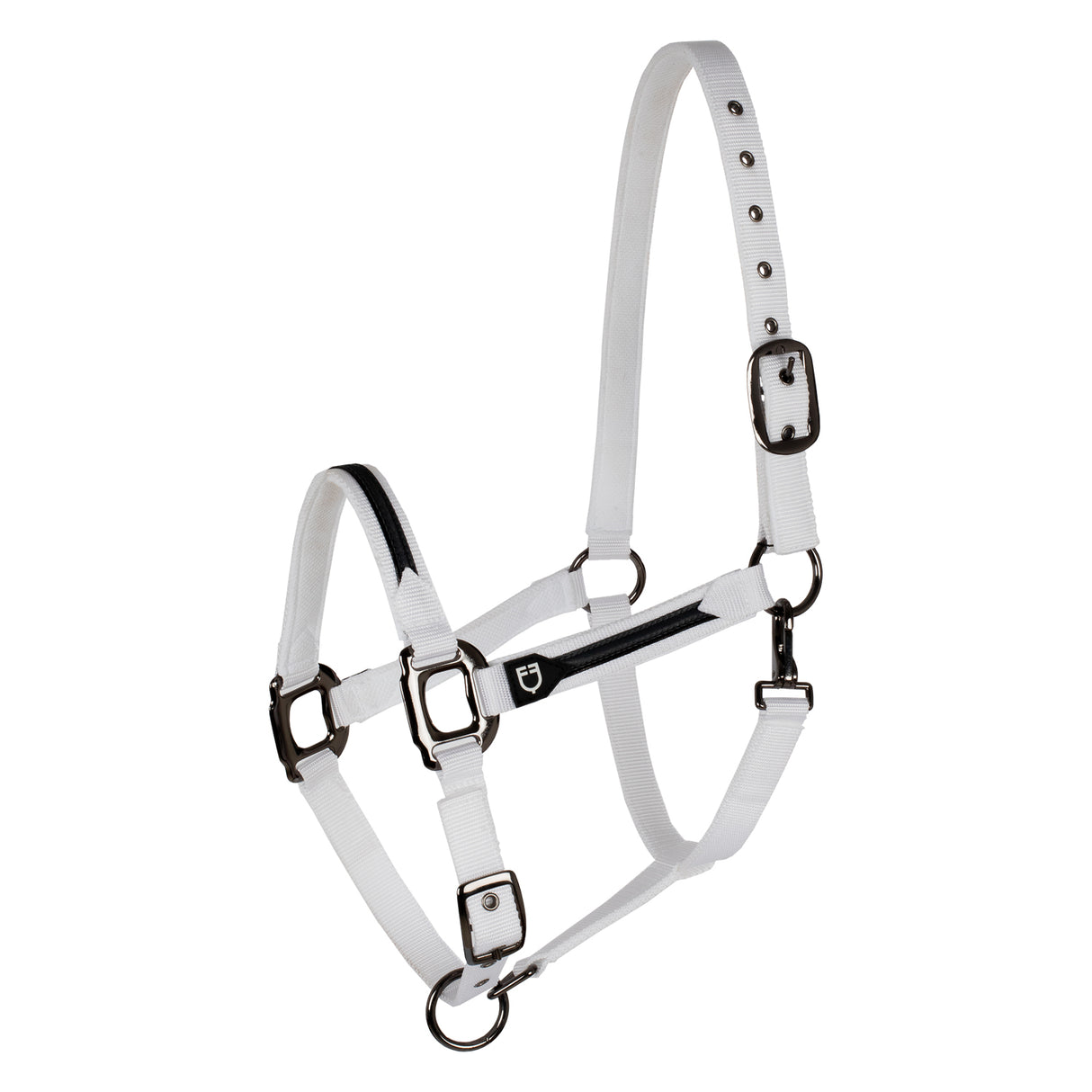 Equestro Durable Fleece Halter #colour_white