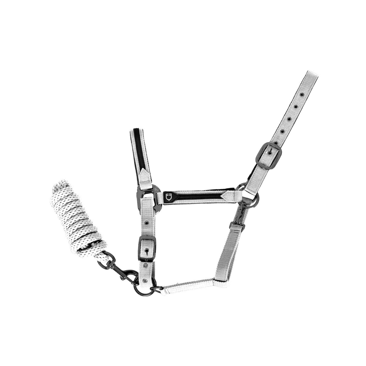 Equestro Durable Fleece Halter #colour_white