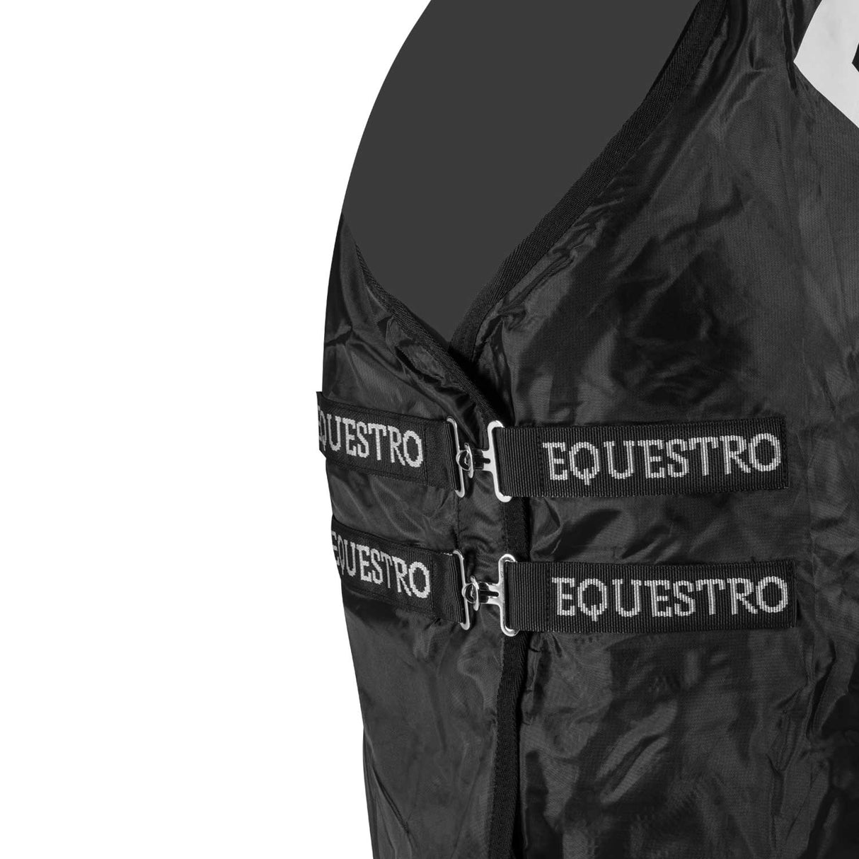 Equestro Waffle Fabric Box Rug #colour_black