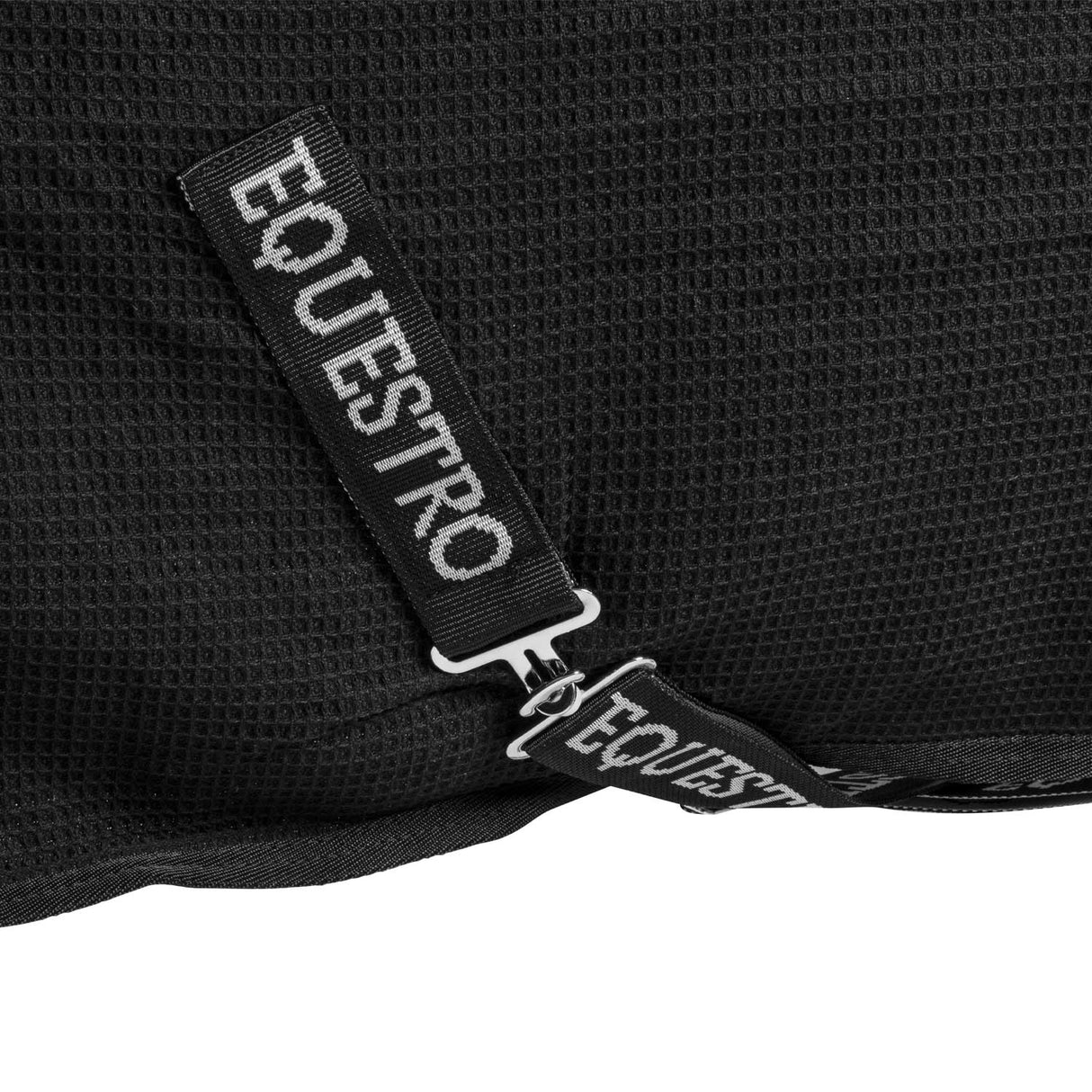 Equestro Waffle Fabric Box Rug #colour_black