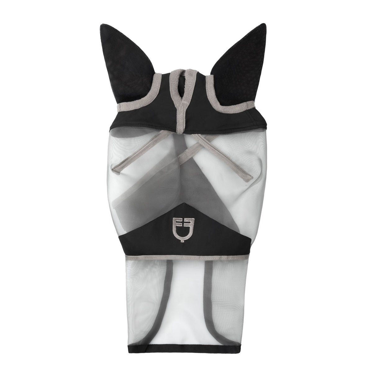 Equestro Full Face Fly Mask With Logo #colour_grey
