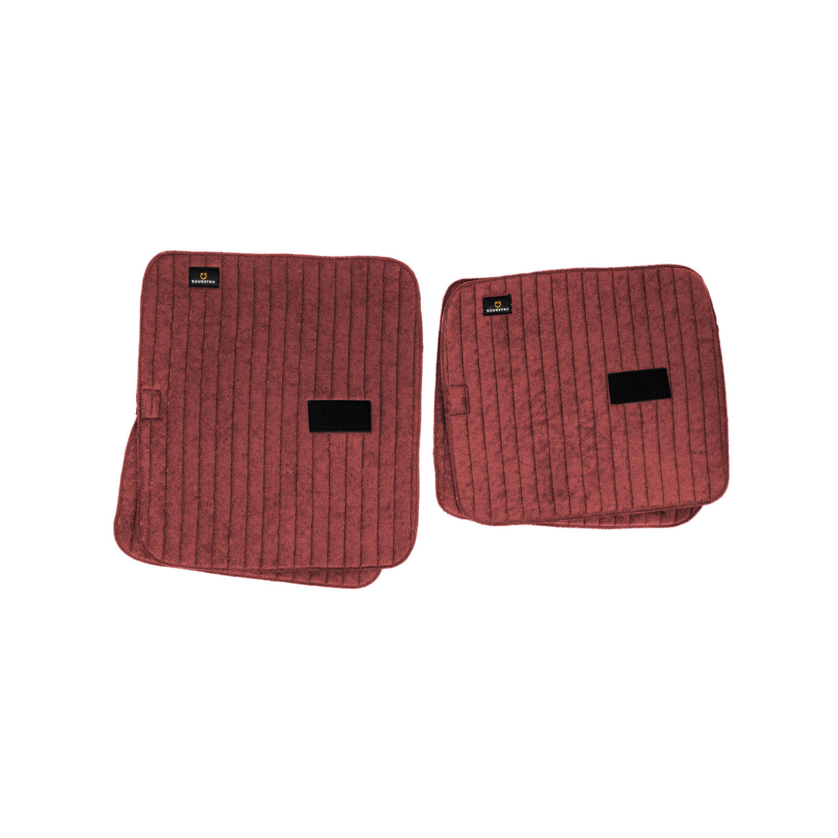 Equestro Terry Cloth Underpads (4Pcs) #colour_burgundy