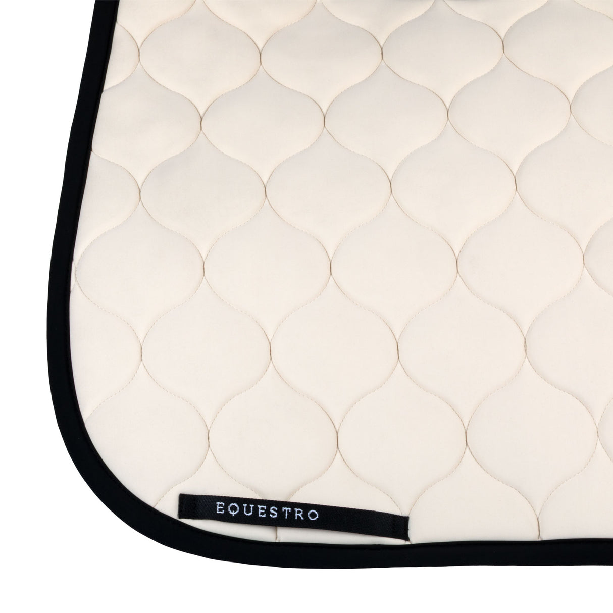 Equestro Dressage Saddle Pad With Onion Quilting #colour_beige