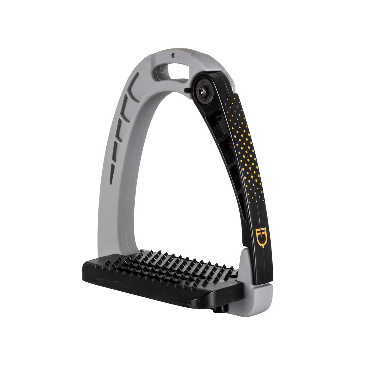 Equestro Junior Stirrups Side Opening And Wide Tread #colour_grey