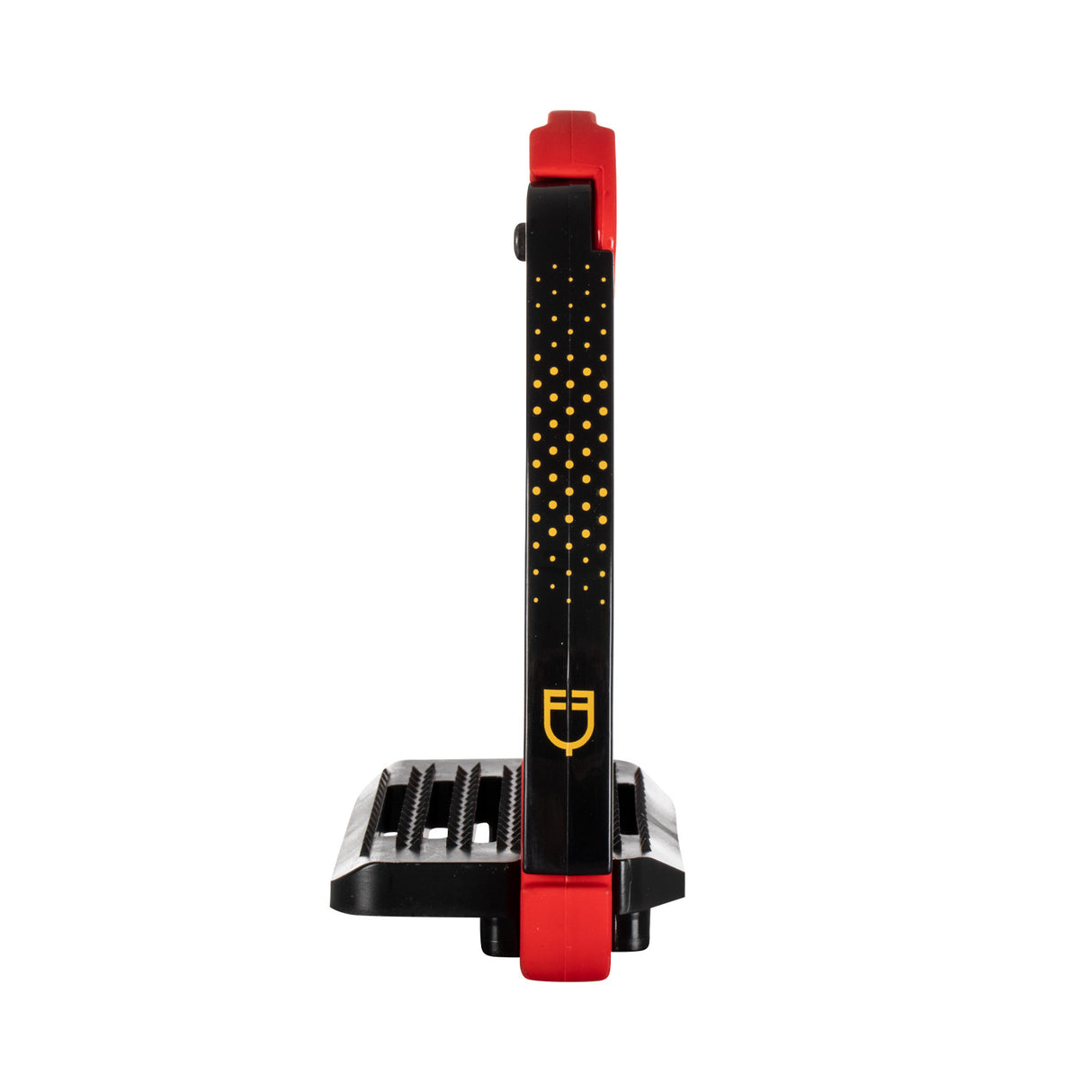 Equestro Junior Stirrups Side Opening And Wide Tread #colour_red