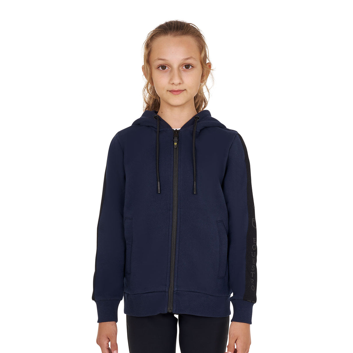 Equestro Girls' Full Zip Sweatshirt Inner Fleece #colour_blue