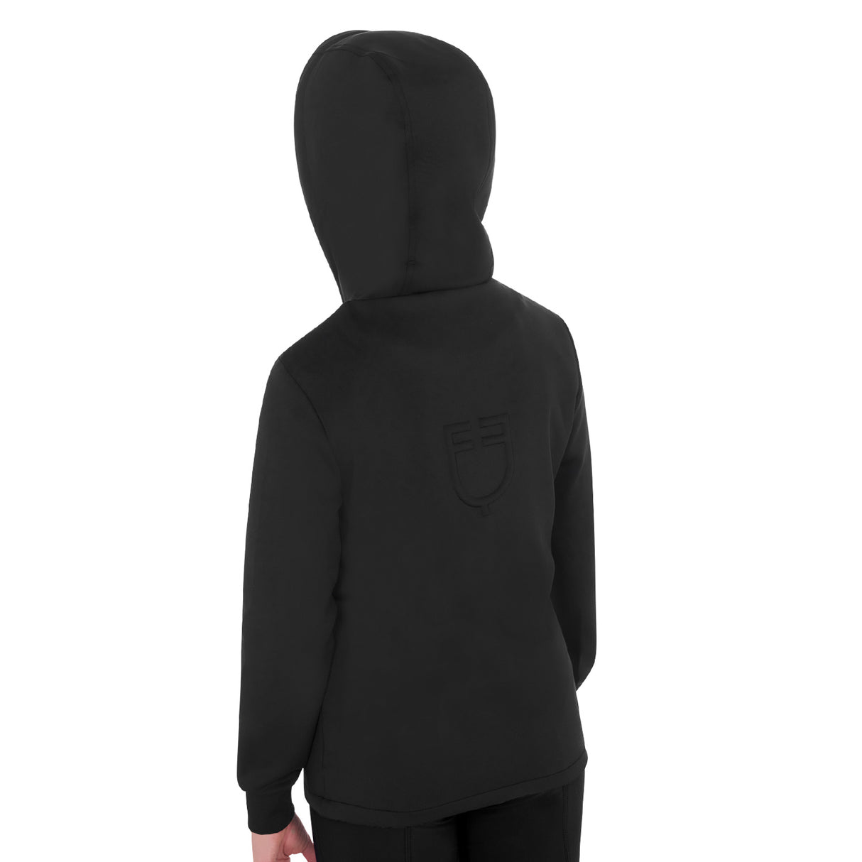 Equestro Girls' Cropped Hoodie #colour_black