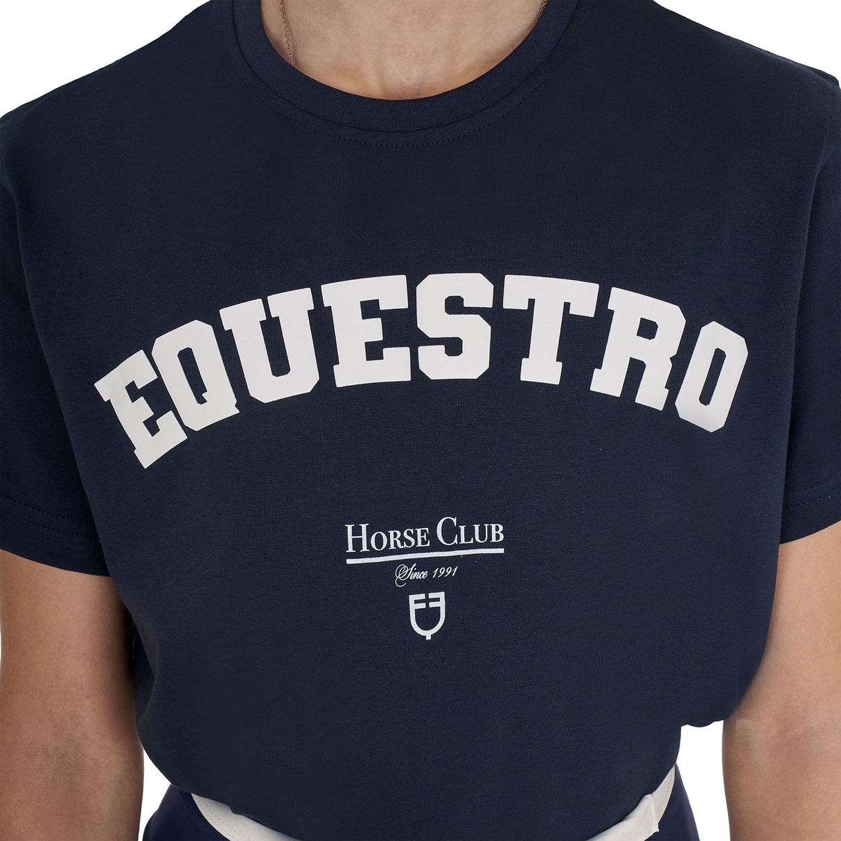 Equestro Girls' Horse Club Cotton T-Shirt #colour_blue