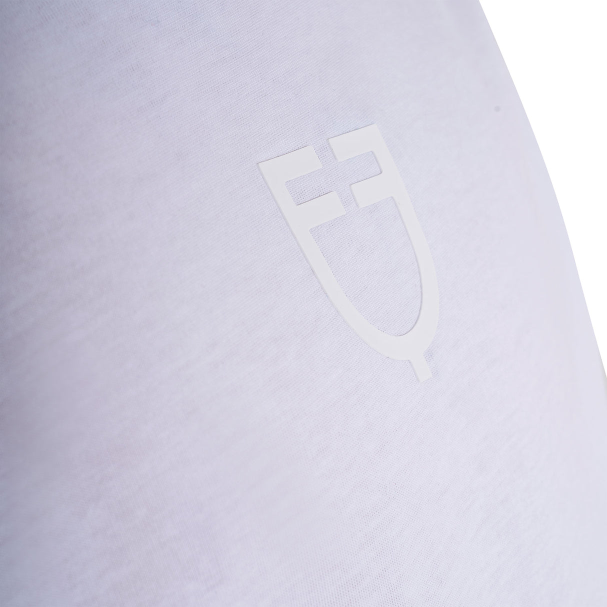 Equestro Girls' Basic Cotton T-Shirt With Tone On Tone Logo #colour_white