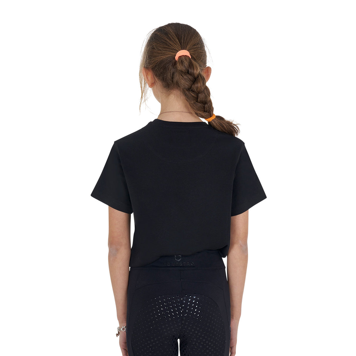 Equestro Girls' Monaco Cotton T-Shirt With Rhinestones #olour_black