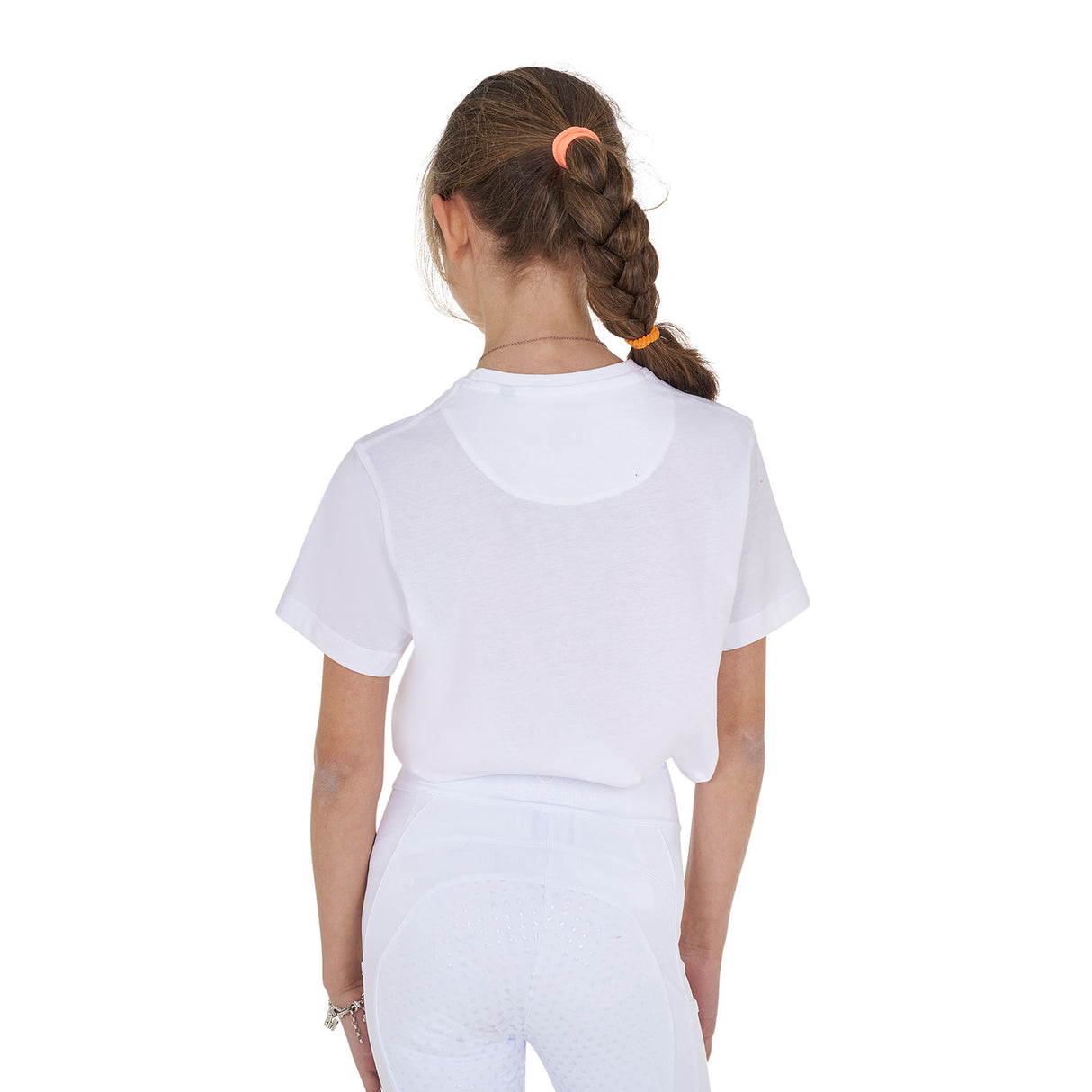 Equestro Girls' Monaco Cotton T-Shirt With Rhinestones #olour_white