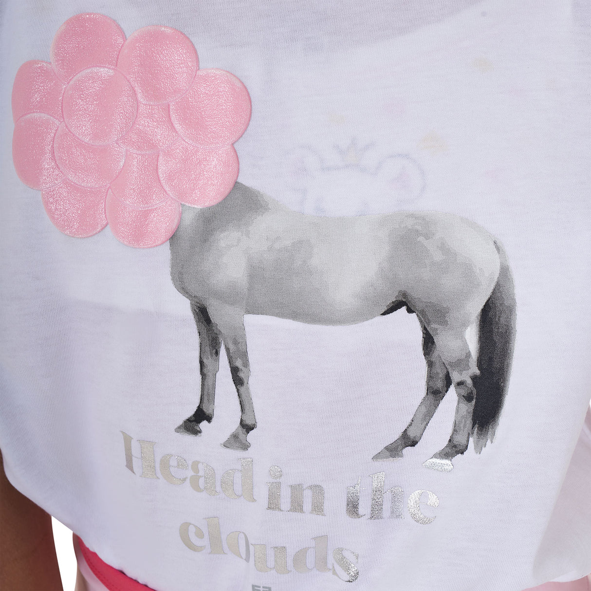 Equestro Girls' Head In The Clouds Cotton T-Shirt #colour_white