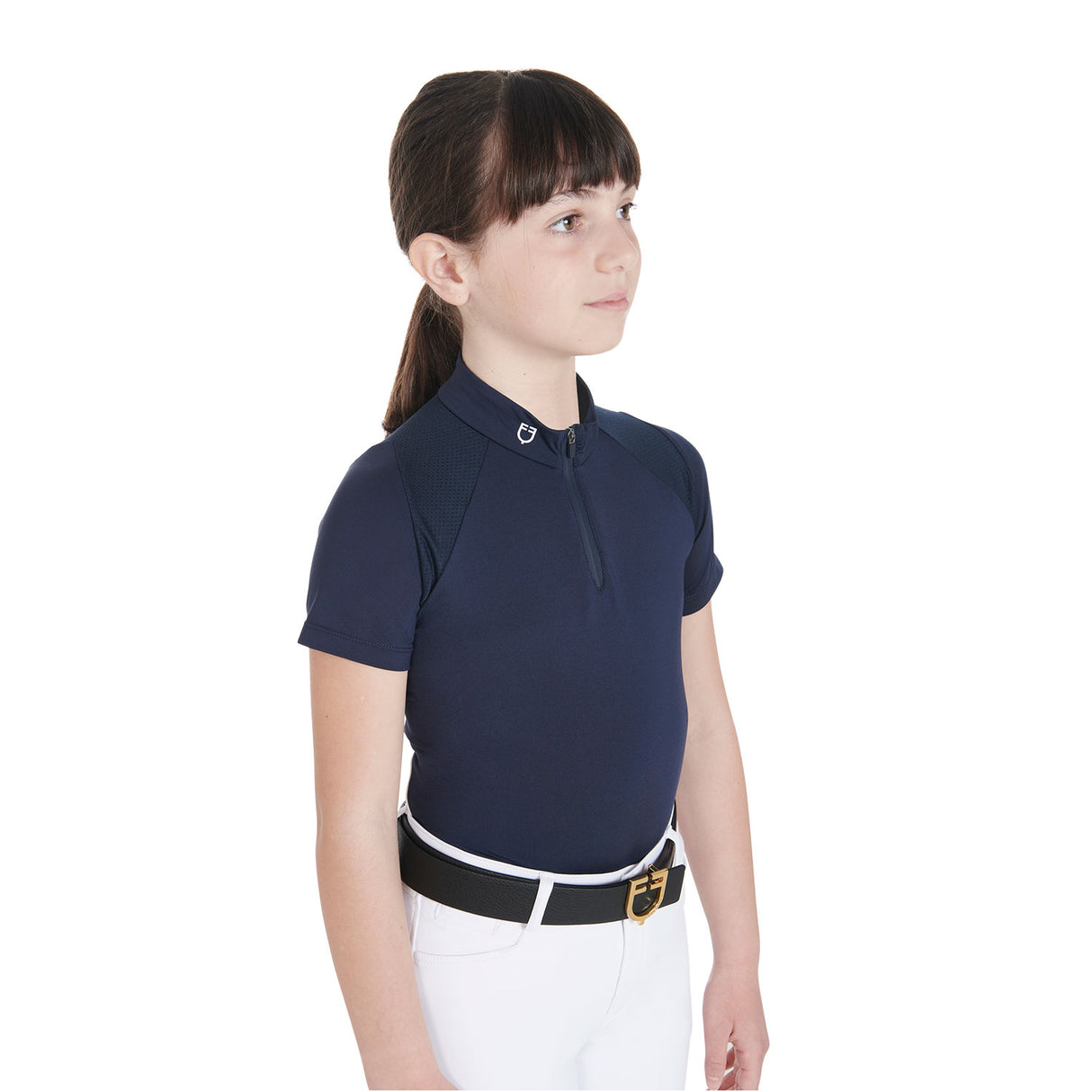 Equestro Kids' Slim Fit Training Polo Shirt High Performance