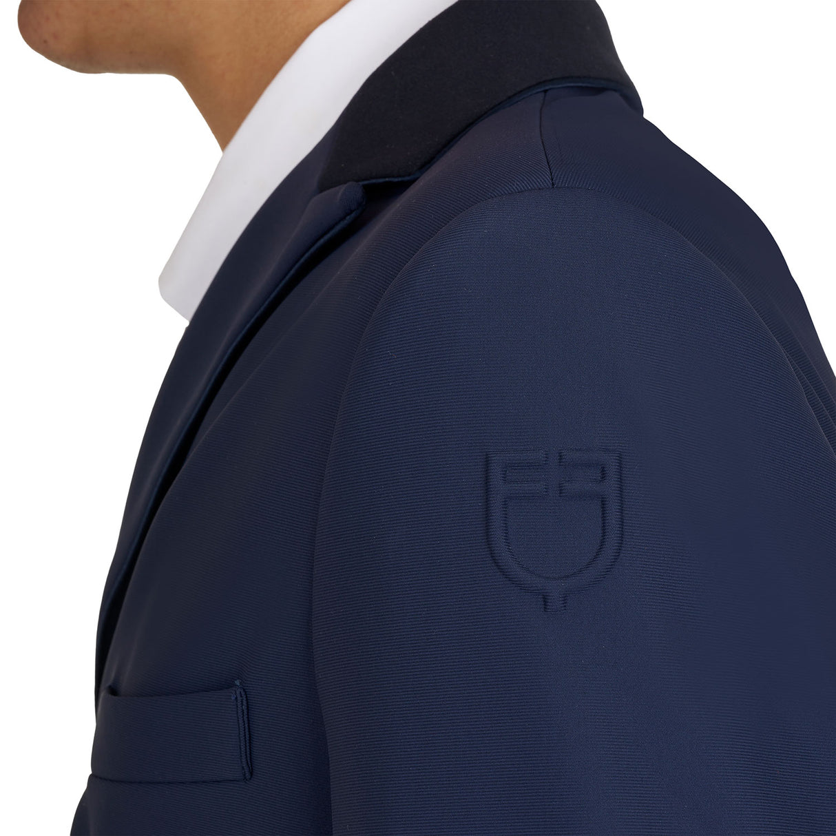 Equestro Men's Competition Dressage Tailcoat In Technical Fabric #colour_blue