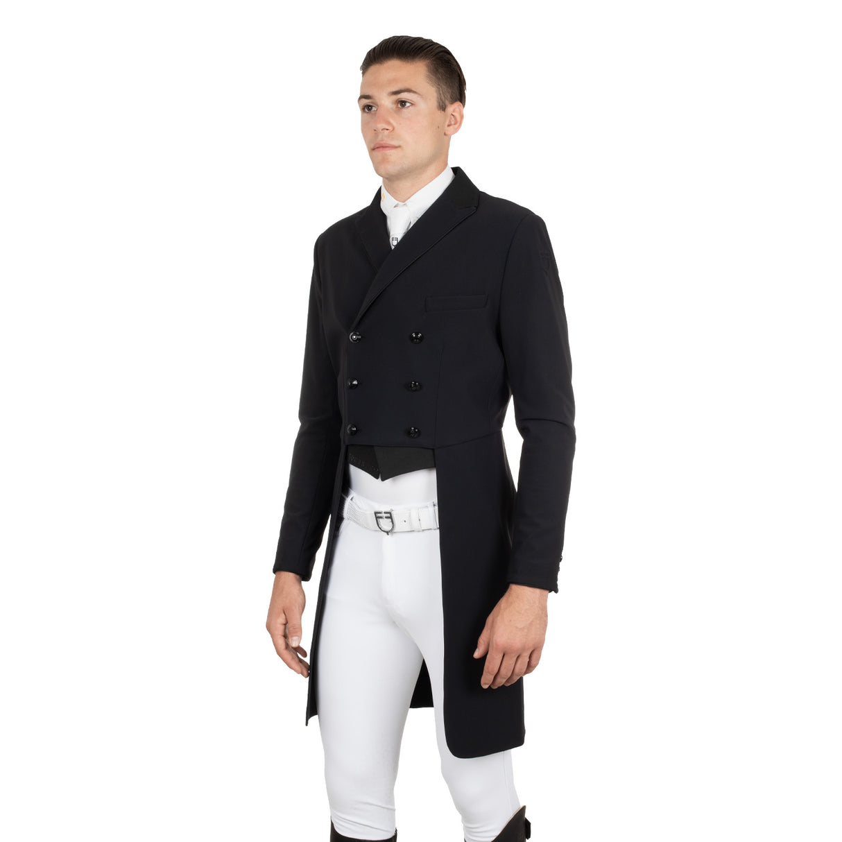 Equestro Men's Competition Dressage Tailcoat In Technical Fabric #colour_black