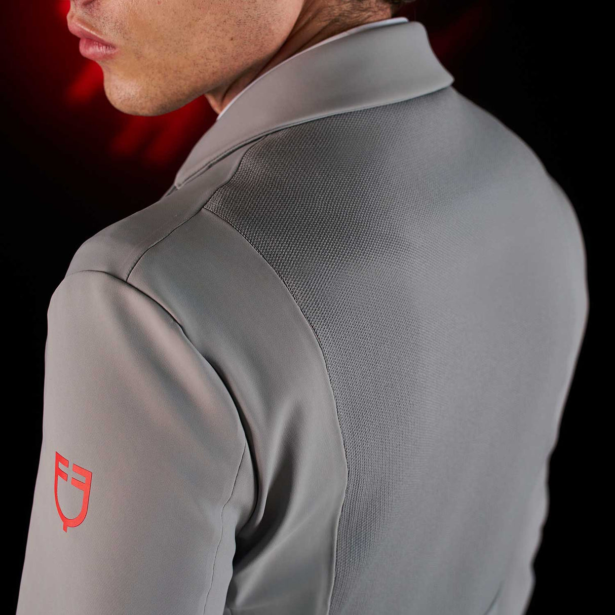Equestro Equestro Ridertechnology Men's Competition Jacket Heat-Sealed Seams #colour_grey