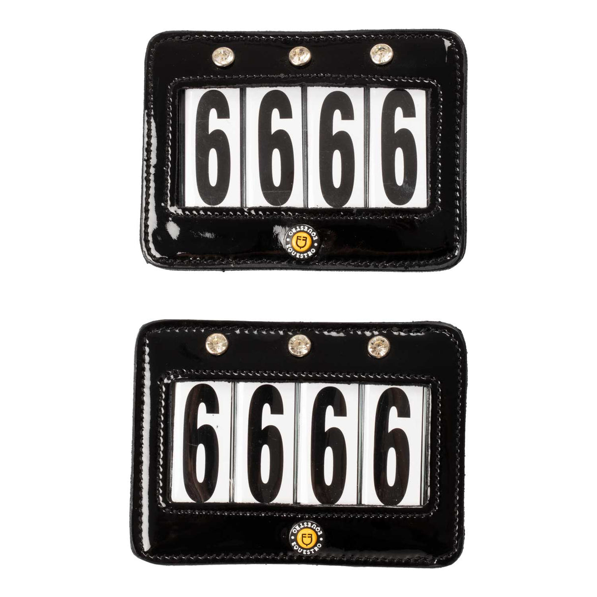 Equestro 4 Digits Competition Number Holder With Crystals