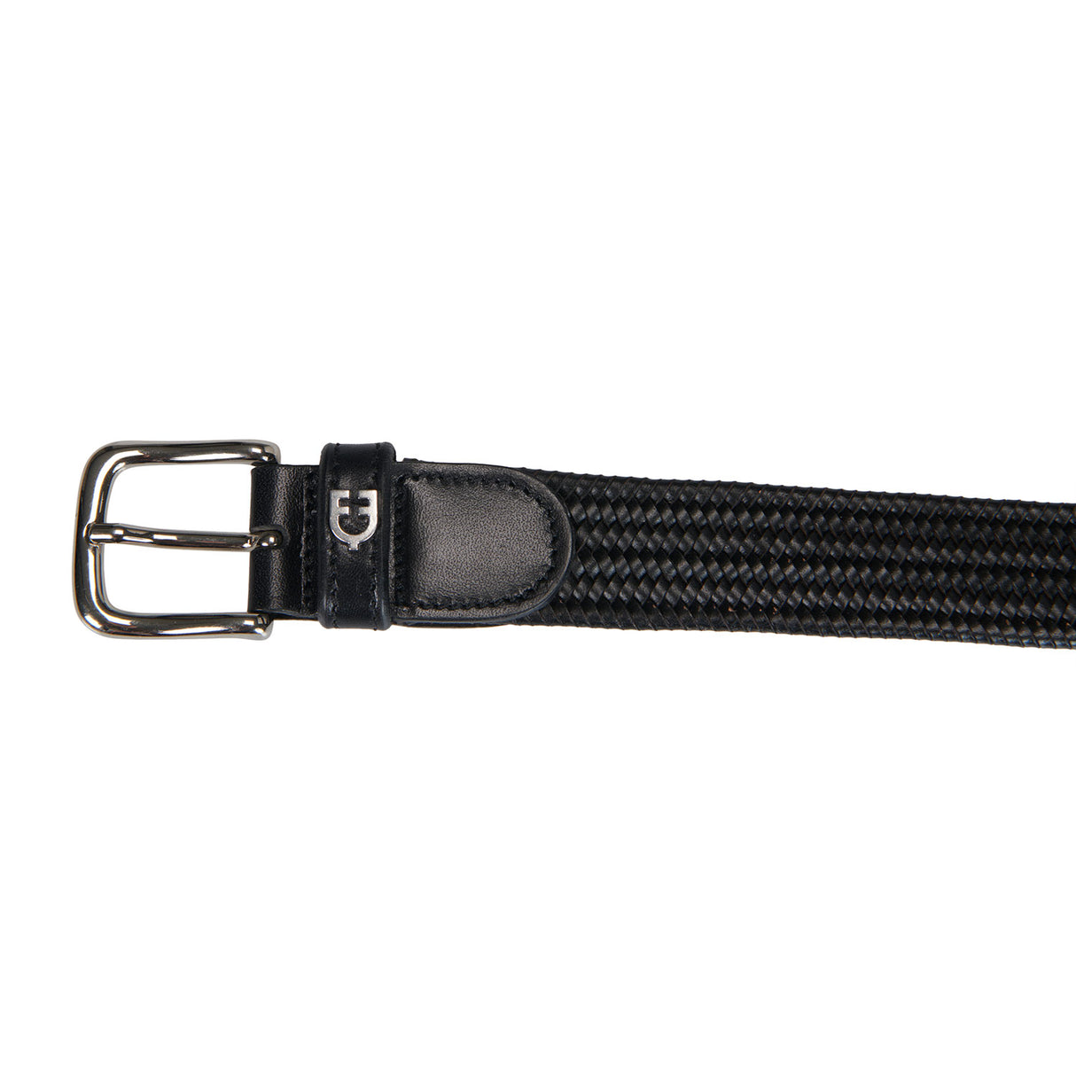 Equestro Elastic Leather Belt #colour_black