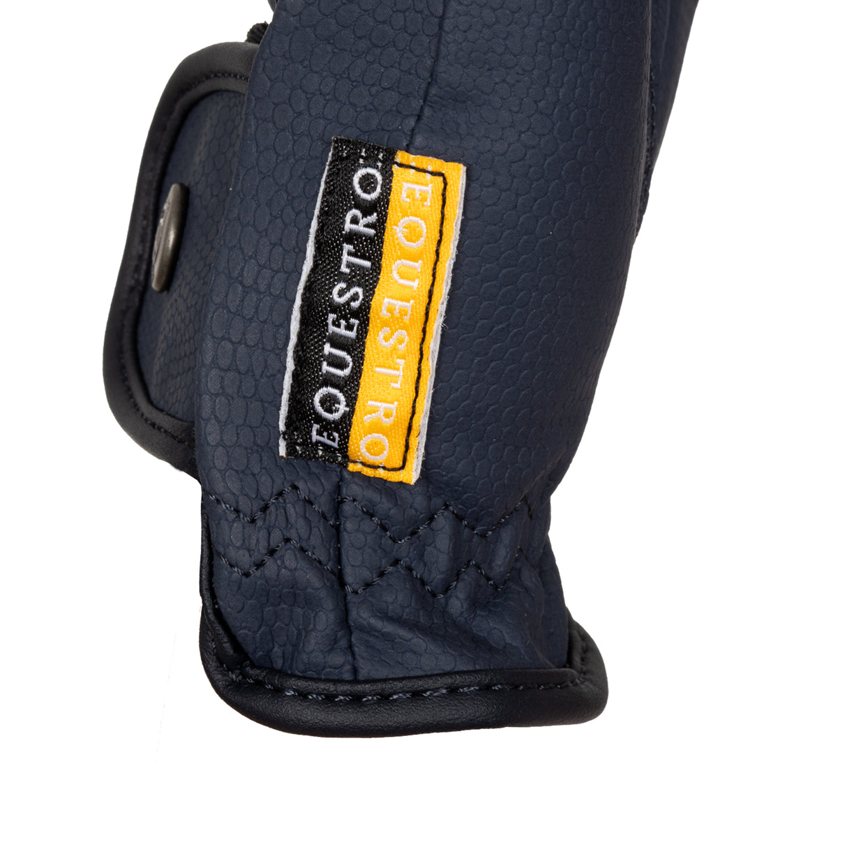 Equestro Unisex Gloves In Soft Synthetic Leather With Velcro Fastening #colour_blue