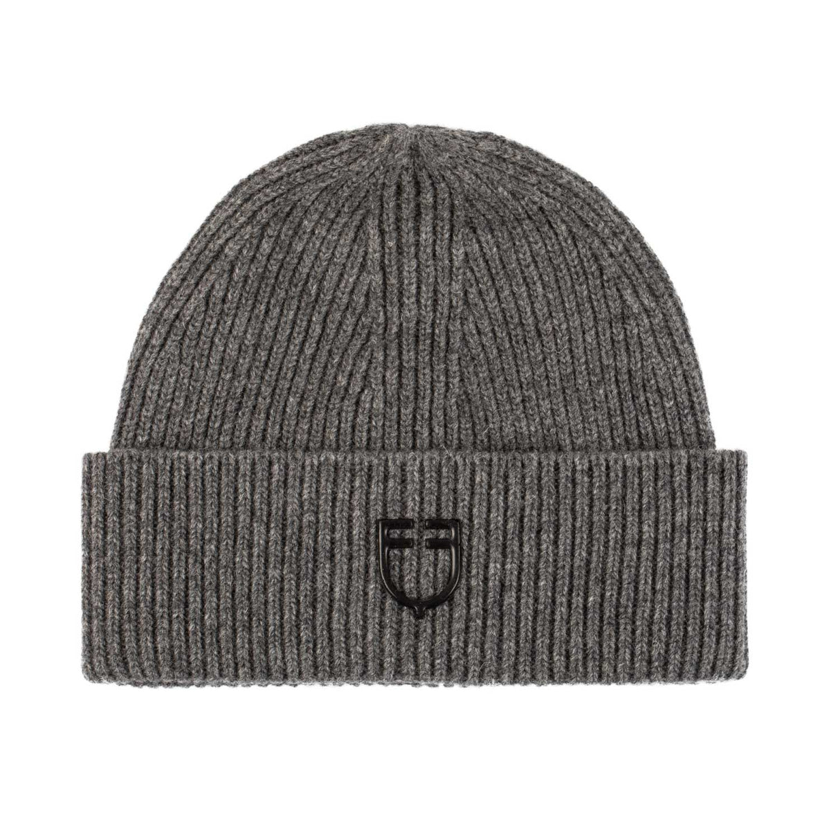 Equestro Unisex Knitted Texture Wool Beanie #colour_grey
