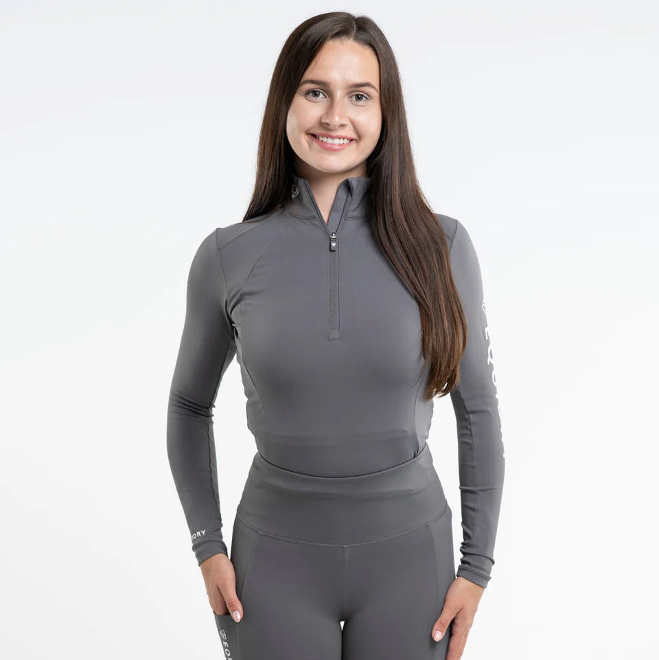 EQUIDRY Women's Water Repellent Base Layer #colour_grey-white