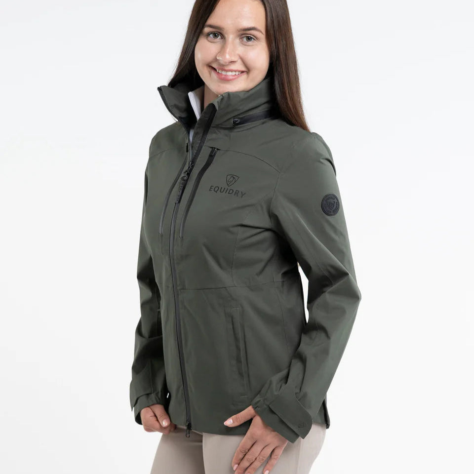 EQUIDRY Women's Varsha Jacket #colour_black-forest-green