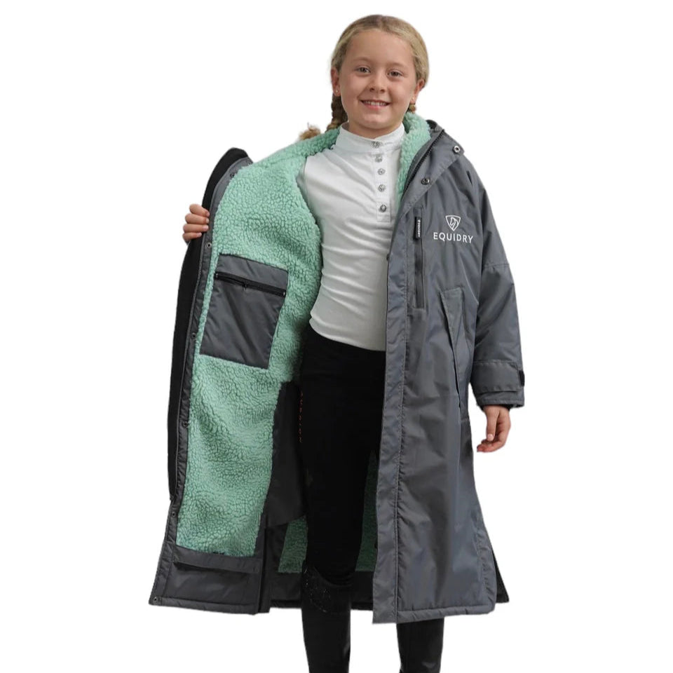 EQUIDRY Children's Thick Fleece Evolution #colour_grey-jade