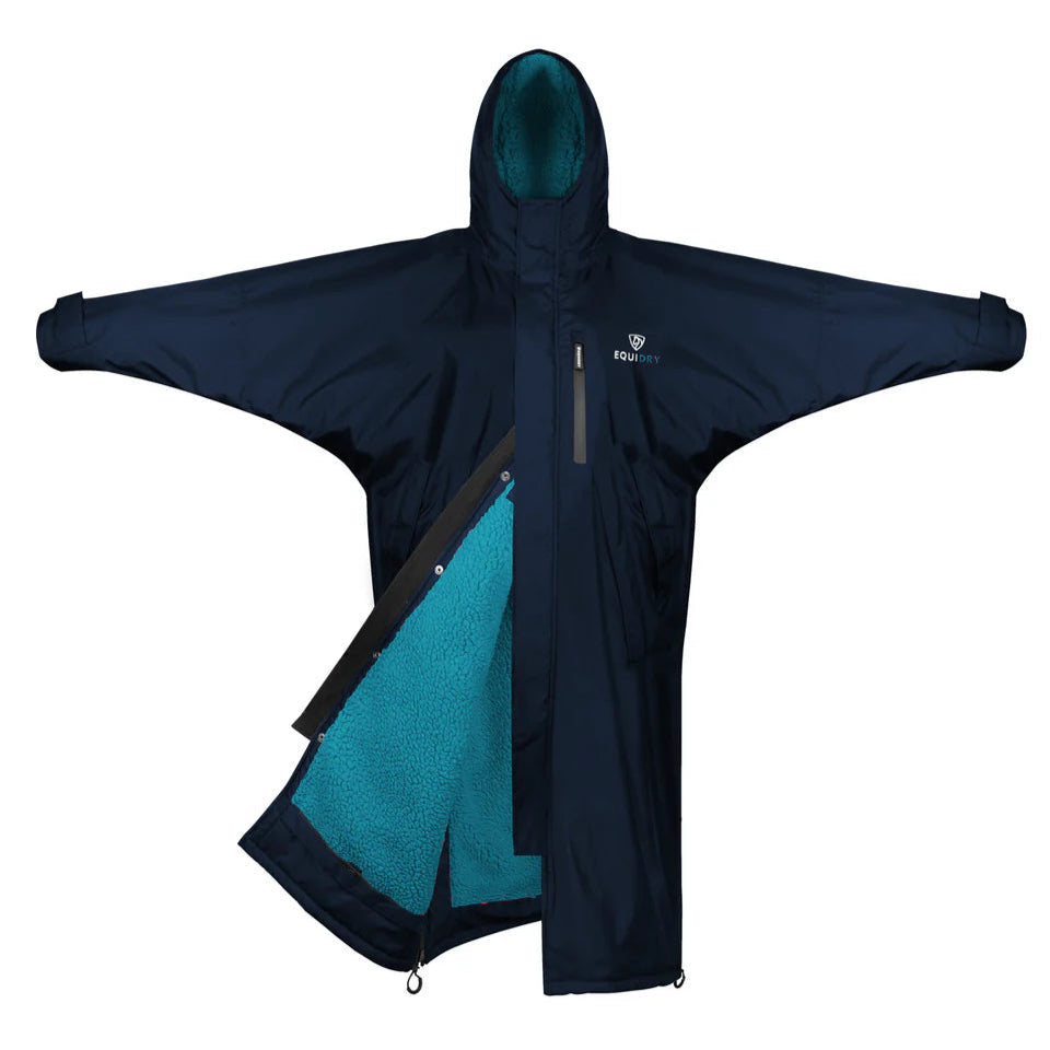 EQUIDRY Children's Thick Fleece Evolution #colour_navy-turquoise