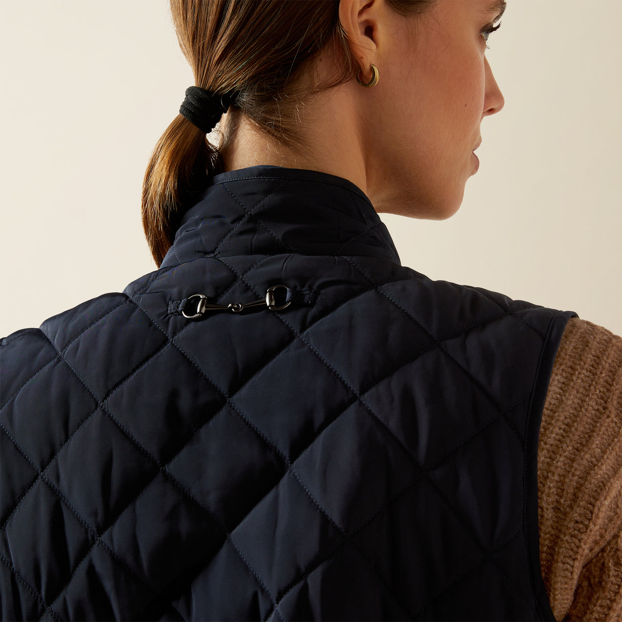 Ariat Women's Woodside Vest - Navy/Navy Floral Print #colour_navy-navy-floral-print