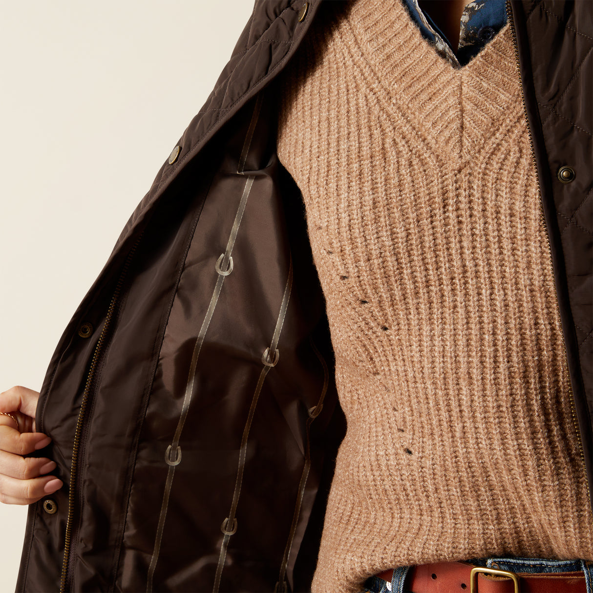 Ariat Women's Woodside Jacket - Coffee Bean #colour_coffee-bean