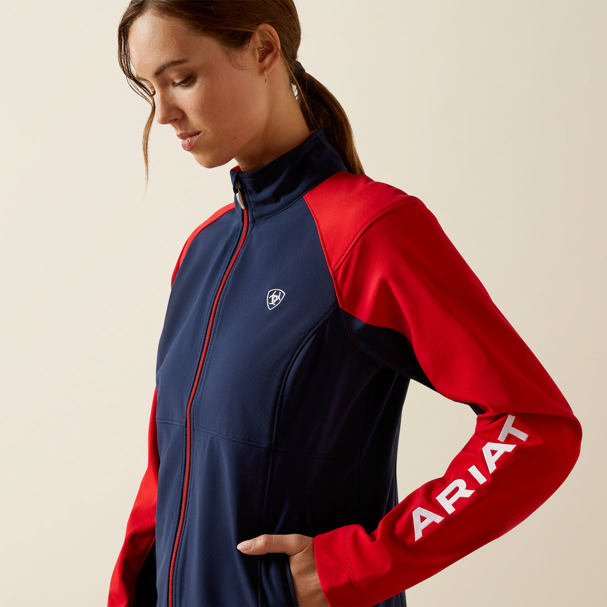 Ariat Women's Team EQ Jacket #colour_navy-red