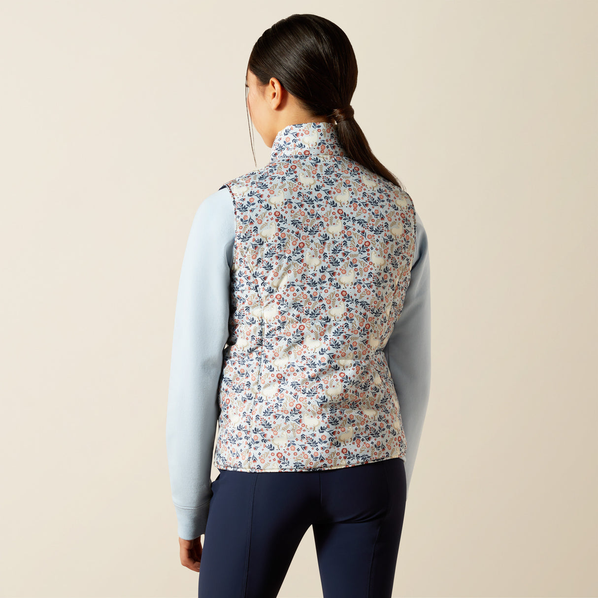Ariat Youth Bella Insulated Reversible Vest #colour_posey-pony-print