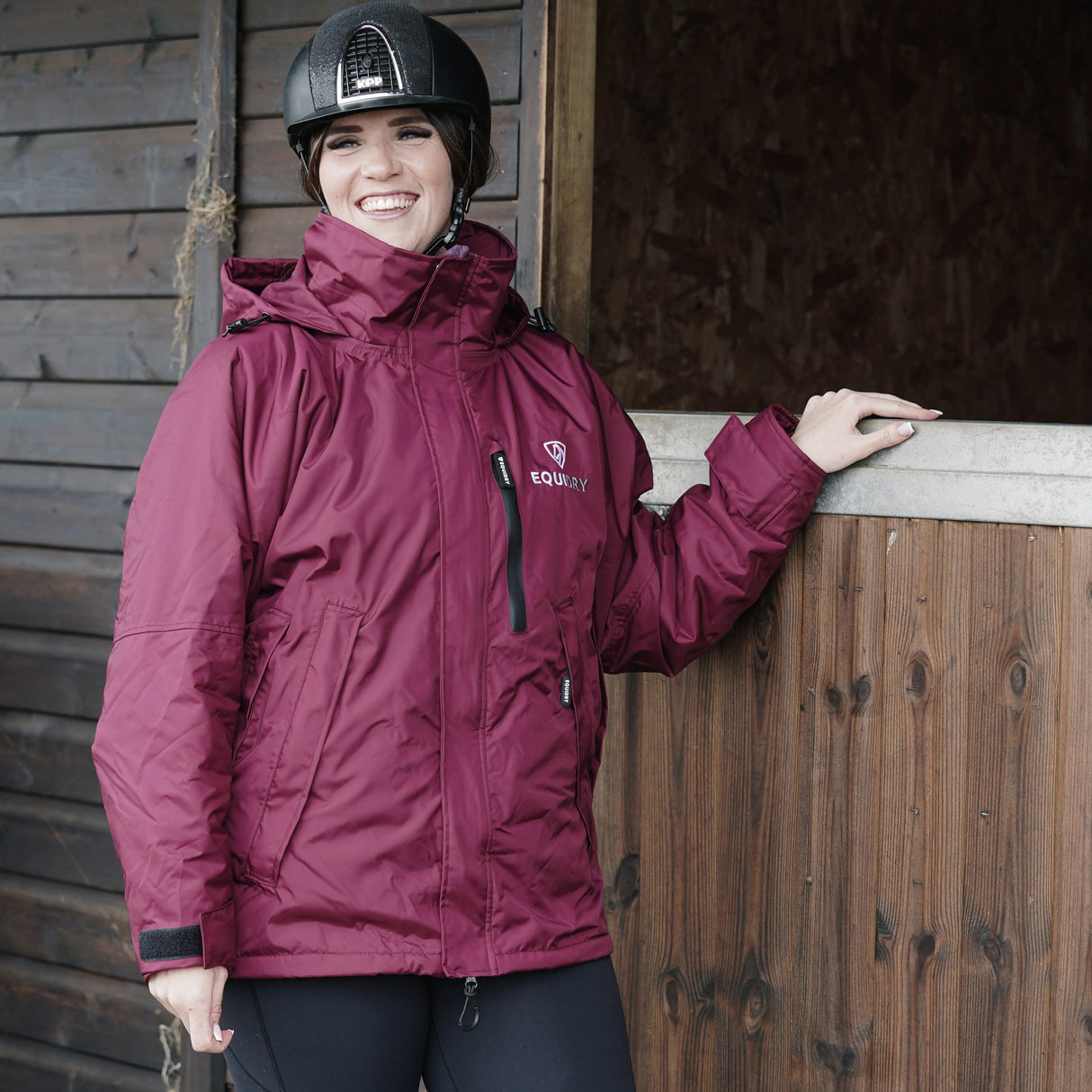 EQUIDRY Women's Thin Fleece Shortie #colour_plum