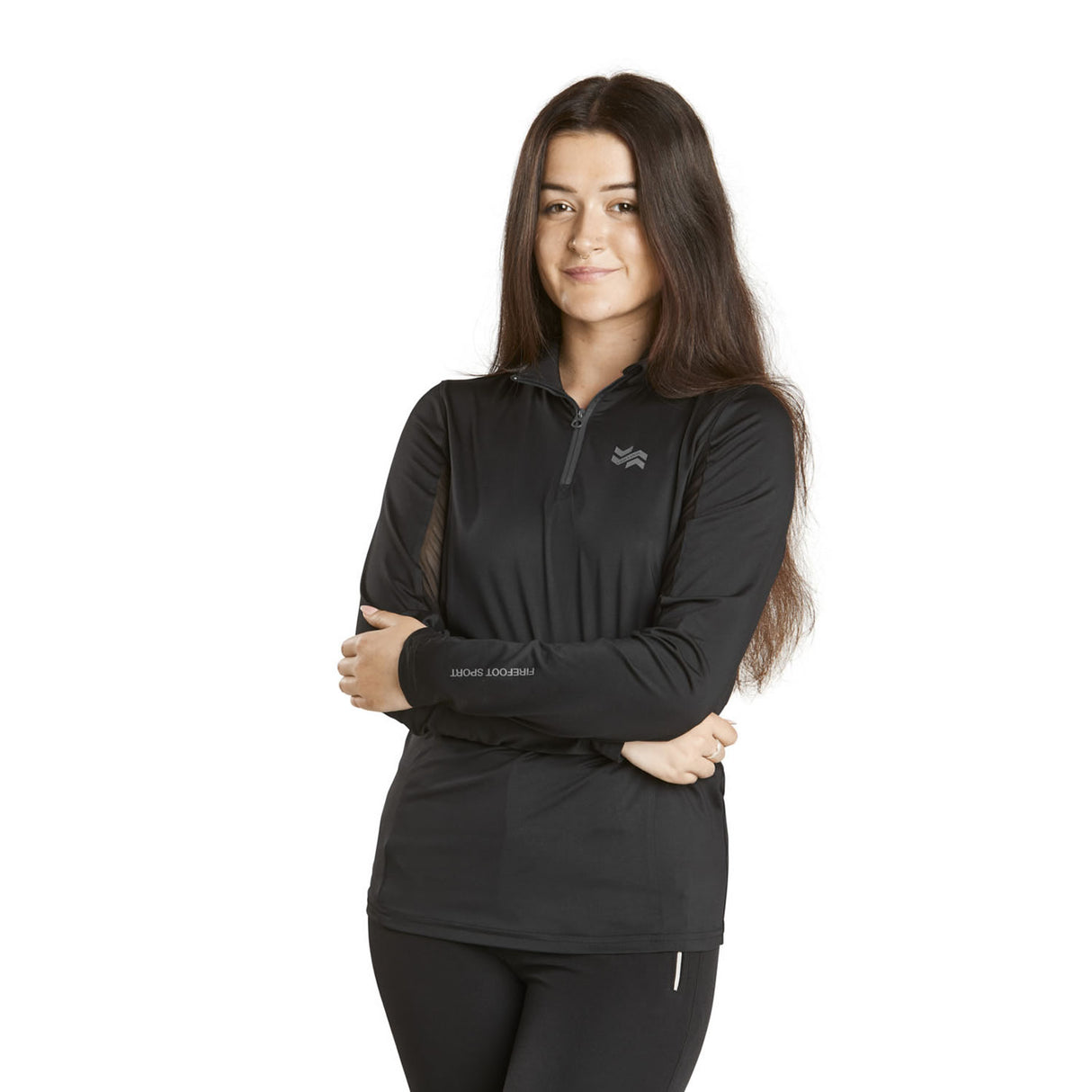 Firefoot Ladies Kilnsey Base Layer #colour_black-grey