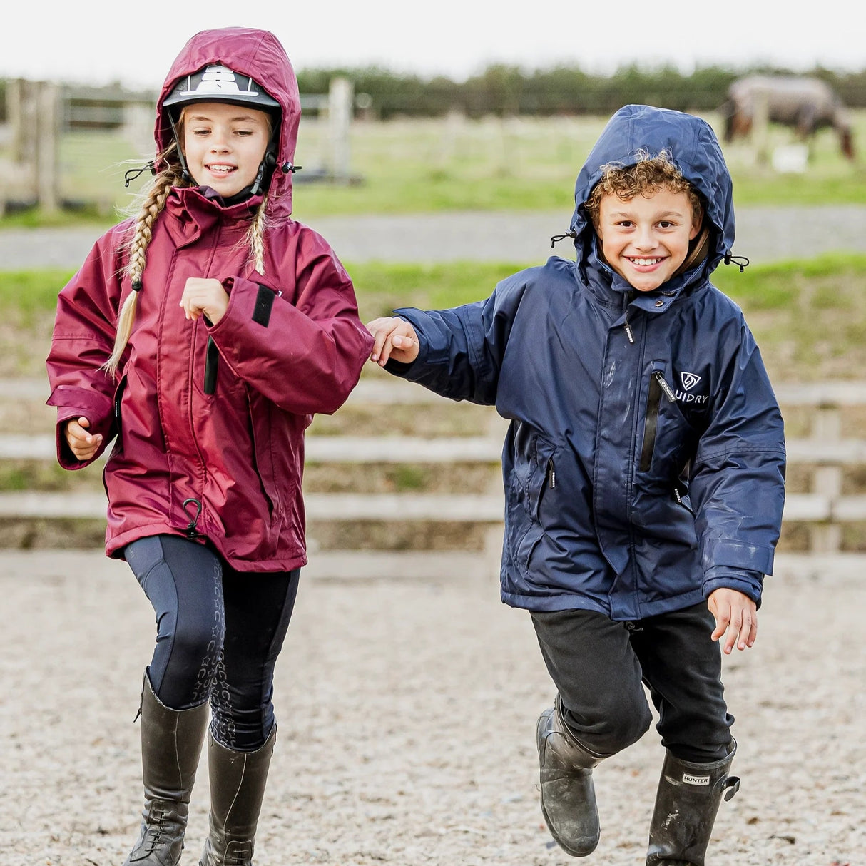 EQUIDRY Children's Thin Fleece Shortie #colour_navy-navy